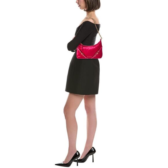 Givenchy Voyou Party Satin & Leather Shoulder Bag, Pink - Picture 4 of 5